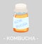Kombucha Homemade Beverage with Fungus and Tea