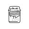Kombucha homemade tea in jar color line icon.