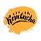 Kombucha tea typography logo. Modern lettering style text for menu, package design, poster, banner, sticker. Vector eps 10
