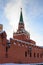 Komendantskaya tower of the Moscow Kremlin against the blue sky