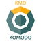 Komodo Coin cryptocurrency blockchain icon. Virtual electronic, internet money or cryptocoin symbol, logo