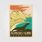 Komodo island vintage logo vector nkomodo island vintage poster vector national park illustration design, travel poster