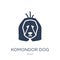 Komondor dog icon. Trendy flat vector Komondor dog icon on white