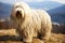 Komondor Hungarian Shepherd purebred beautiful breed of dog, background nature