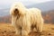 Komondor Hungarian Shepherd purebred beautiful breed of dog, background nature