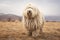 Komondor Hungarian Shepherd purebred beautiful breed of dog, background nature