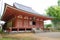 Kondo Hall at Takkoku-no-Iwaya Bisyamondo Hall in Hiraizumi, Iwate, Japan. The temple was founded by