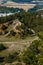 Koneprusy, Czech Republic, 24 July 2021: Deep opencast Limestone mine leaves great environmental impact, calcite quarry in