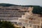 Koneprusy, Czech Republic, 24 July 2021: Deep opencast Limestone mine leaves great environmental impact, calcite quarry in