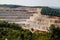 Koneprusy, Czech Republic, 24 July 2021: Deep opencast Limestone mine leaves great environmental impact, calcite quarry in