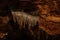 Koneprusy, Czech Republic, 24 July 2021: Natural dripstone rock formations with stone decoration in Koneprusy limestone caves in