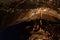 Koneprusy, Czech Republic, 24 July 2021: Natural dripstone rock formations with stone decoration in Koneprusy limestone caves in