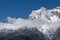 Kongde mountain peak at Namche Bazaar