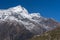 Kongde mountain peak at Namche Bazaar village