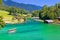 Konigssee Alpine lake coastline view