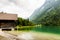 Konigssee lake, known as Germany`s deepest and cleanest lake.