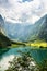 Konigssee lake, known as Germany`s deepest and cleanest lake.