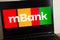 KONSKIE, POLAND - July 19, 2022: mBank SA Polish financial institution logo displayed on laptop computer