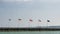 Konstanz, Germany: European flags on the lake shore