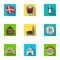 Kopeck, money, crown, and other web icon in flat style.Attributes,country, Denmark icons in set collection.