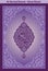 Koran Cover with floral ornament in Purple colour dominate