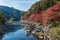 Korankei and Tomoe river in autumn season.