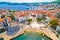 Korcula. Historic town of Korcula aerial panoramic view