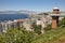 Kordon panoramic view and historical elevator. Asansor. Izmir, Esmirna. Turkye