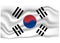 Korea Flag Icon. National Flag Banner. Cartoon Vector illustration
