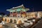 Korea,Hwaseong Fortress, Traditional Architecture of Korea in Suwon at Night.