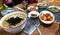 Korea Jeju Island Healthy Korean Cuisine Jeonbok-juk Abalone Rice Porridge Seafood Congee Seaweed Kimchi Pickled Vegetable Combo