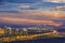 Korea landmark, the famous bridge of Korea in aerial view, Incheon, South Korea.