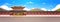 Korea Palace Landscape South Korean Temple Over Mountains Famous Asian Landmark View Horizontal Banner