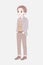 Korean adult man full length standing. Asian anime cartoon character.