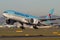 Korean Air Cargo Boeing 777 freighter take off in Vienna
