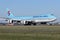 Korean Air Cargo landing on AMS