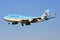 Korean Airlines Boeing 747 in flight.