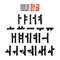 Korean alphabet set in hand drawn style