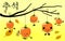 Korean Autumn Festival. Thanksgiving banner advertising. Translated from Korean Chuseok
