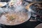 Korean BBQ cuisine Noodle and Hot pan