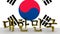 Korean characters meaning South Korea