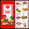 Korean cuisine menu and prices, Asian food poster