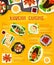 Korean cuisine menu, restaurant lunch food poster