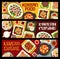 Korean cuisine vector banners, food of Korea.