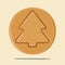 Korean dalgona honeycomb sugar cookie. Christmas tree shape