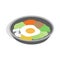 Korean dish bibimbap icon, isometric 3d style