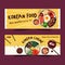 Korean food banner design with chopsticks, Bibimbap, bowl watercolor illustration