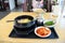 Korean food set Bibimbap with Kimchi