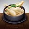 korean ginseng chicken soup. Vector illustration decorative design