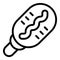 Korean hot dog icon outline vector. Corn stick